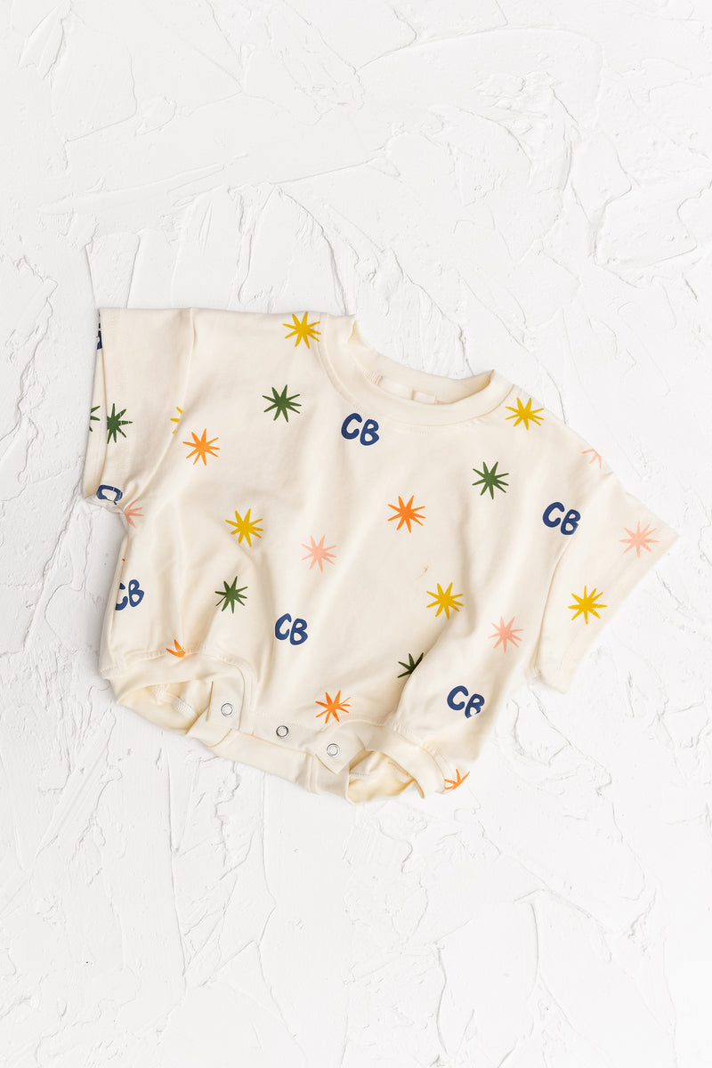 Sundown Tshirt Romper – Cinnamon Baby