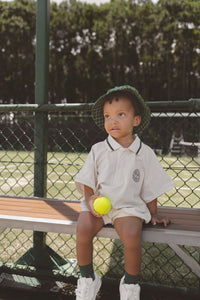 Polo Tshirt Romper - Olive