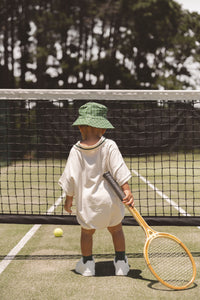 Polo Tshirt Romper - Olive