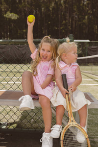 Sleeveless Polo Shirt - Baby Pink