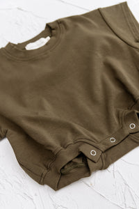 T-Shirt Romper - Olive