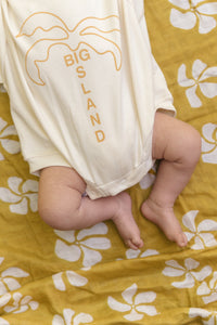 Big Island Tshirt Romper - Mustard