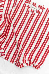 Red/Pink Stripe Tshirt Romper