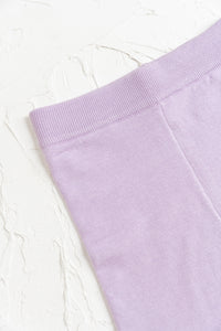 Womens Knit Bike Shorts - Lilac