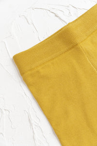 Womens Knit Bike Shorts - Mustard