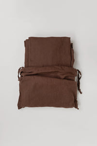 Lay With Me Dark Chocolate 100% French Flax Linen Cot Sheet