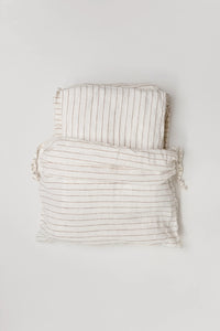 Lay With Me Stripe 100% French Flax Linen Cot Sheet